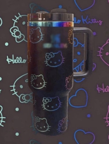 Black rainbow kawaii - kawaii, 40oz