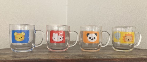 Hello kitty glass mugs - kitty, 4pc